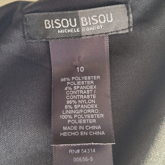 Bisou Bisou Black Dress Size 10 - Picture 6 of 7